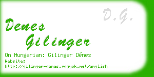 denes gilinger business card